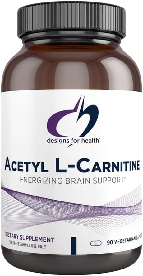 Designs for Health Acetyl L-Carnitine Capsules 800Mg - Energizing Brain Support - Non-Gmo, Vegetarian Acetyl L-Carnitine Hcl Supplement (90 Capsules)