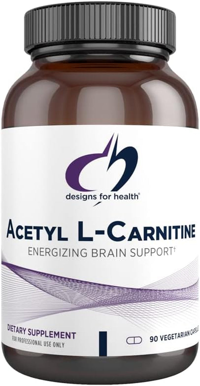 Designs for Health Acetyl L-Carnitine Capsules 800Mg - Energizing Brain Support - Non-Gmo, Vegetarian Acetyl L-Carnitine Hcl Supplement (90 Capsules)