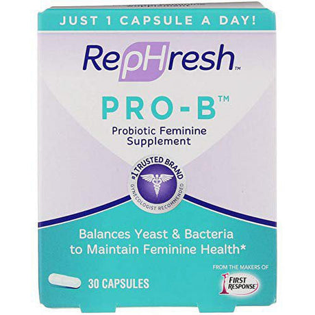 Rephresh Pro-B Probiotic Feminine Supplement 30 Capsules Pack of 3