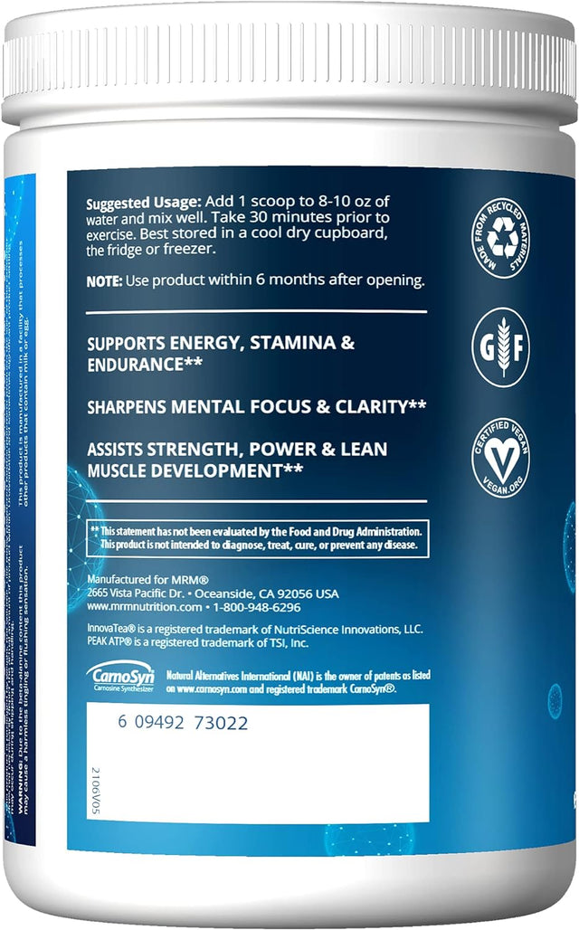 MRM Nutrition Driven Pre-Workout Powder | Mixed Berry Flavored | 125Mg Caffeine | Pure Ingredients| Muscle + Hydration + Energy Blends | Performance Energy | Vegan + Gluten-Free | 29 Servings