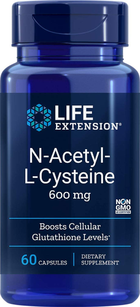 Life Extension N-Acetyl-L-Cysteine 600 Mg 60 Capsules - 3 Pack