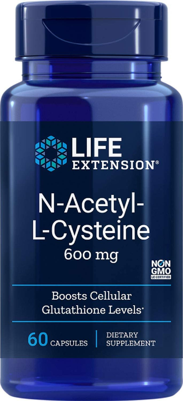 Life Extension N-Acetyl-L-Cysteine 600 Mg 60 Capsules - 3 Pack