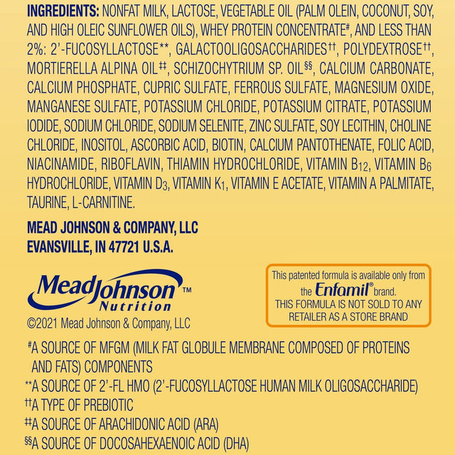 Enfamil Neuropro Baby Formula, Milk-Based Infant Nutrition, MFGM* 5-Year Benefit, Expert-Recommended Brain-Building Omega-3 DHA, Exclusive Humo6 Immune Blend, Non-Gmo, 17.6 G, ​14 Sachets