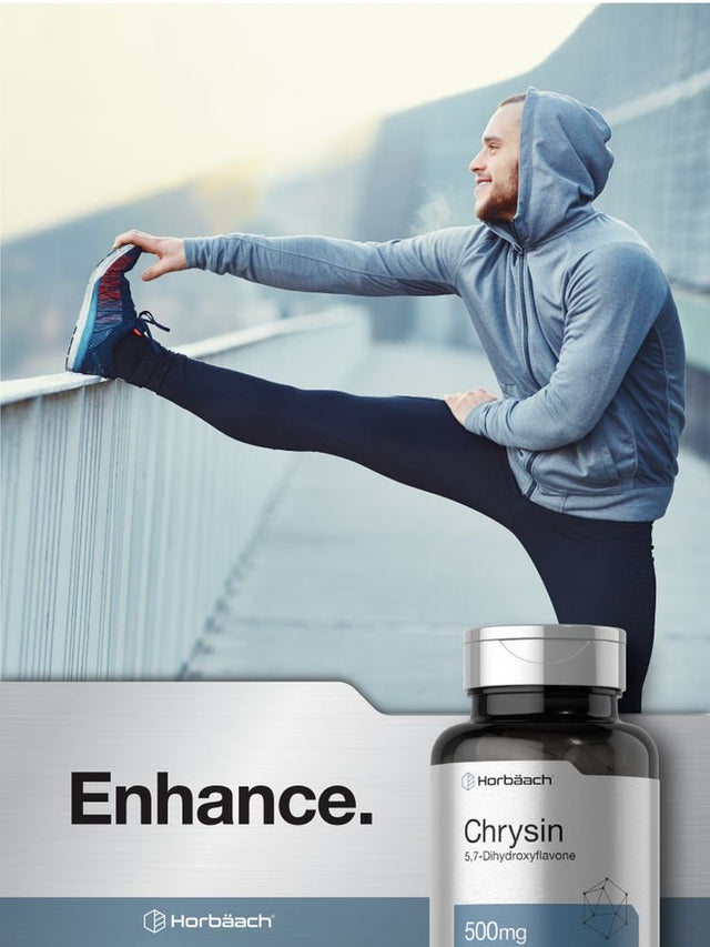 Chrysin 500Mg | 60 Capsules | Passion Flower Extract | by Horbaach