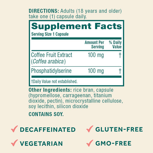 Neuriva Original Brain Health Supplement (30 Count), Brain Support with Clinically Tested Natural Ingredients (Coffee Cherry & Plant Sourced Phosphatidylserine)