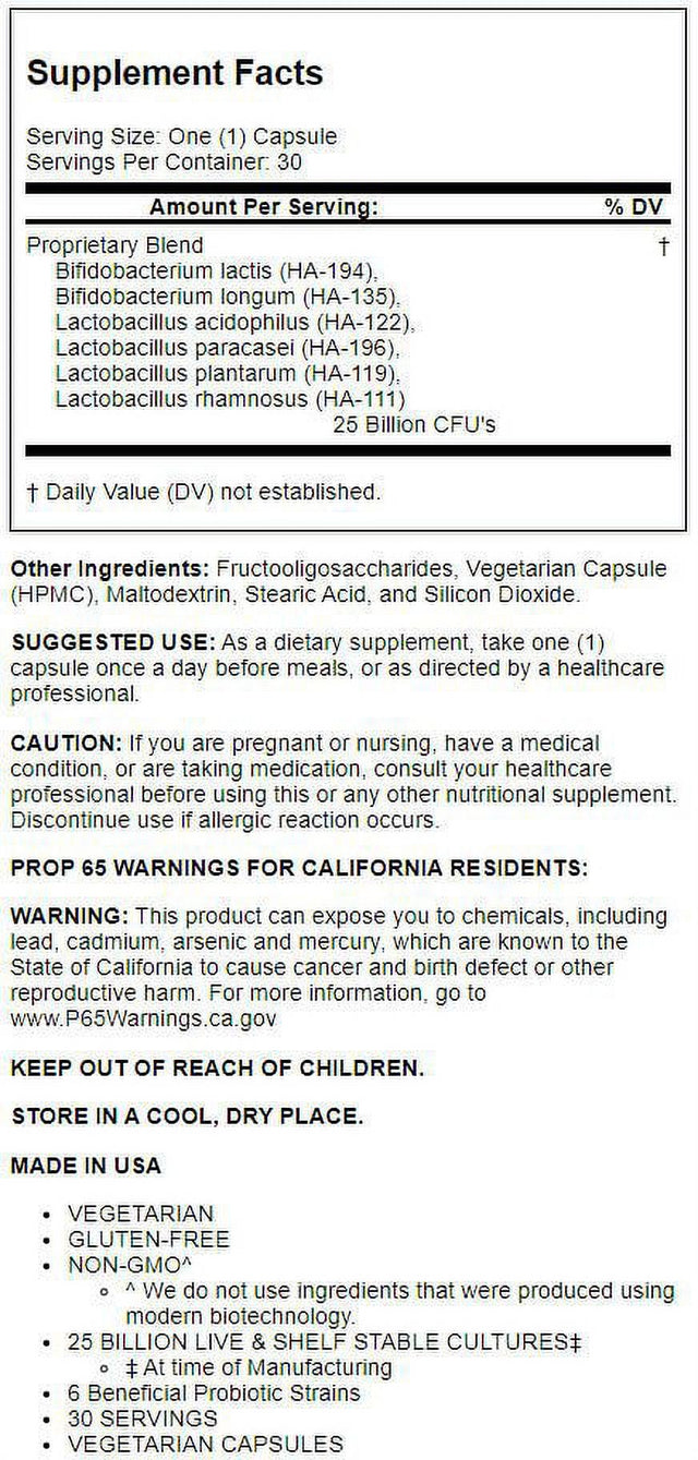 Olympian Labs Complete Prebiotic & Probiotic, 30 Vegetarian Capsules