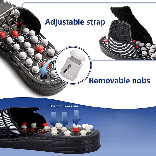Magnet Therapy Foot Massager Shoes Blood Activating Health Care Massage Slippers, Foot Massager Shoes, Health Care Massage Slippers, Relieve Heel Arch Arthritis Neuropathy Pain