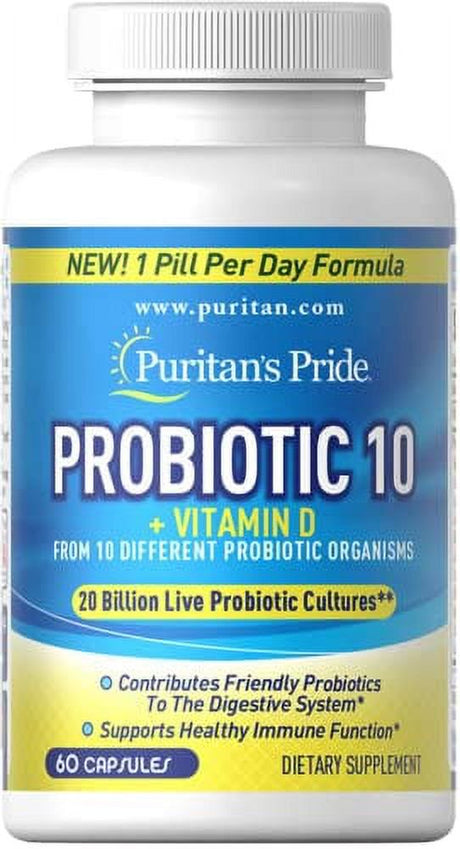 Puritan'S Pride 2-Pack of Rapid Release Probiotic: from 10 Probiotic Strains, 60 Count (120 Count Total) US