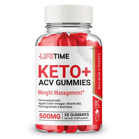 Lifetime ACV Gummies, Lifetime Keto ACV Gummies Lifetime Gummies Weight Loss Supplement, Powerful Formula, Belly Fat Maximum Strength (1 Pack)