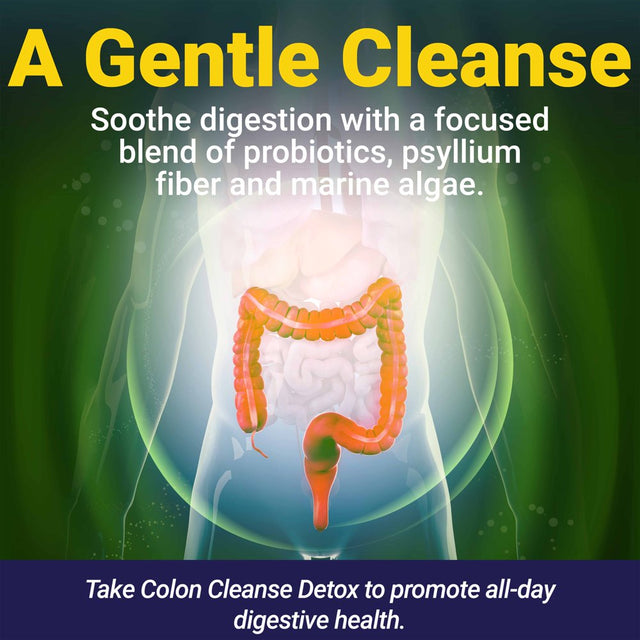 Marine Essentials - Colon Cleanse Dietary Supplement - 9 Strain Probiotic Blend, Senna Leaf Extract + Psyllium Husk