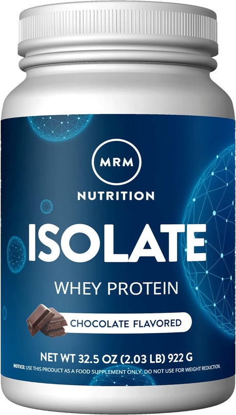MRM Nutrition Isolate Whey Protein | Chocolate Flavored | 24G Protein | Added Bcaas + Glutamine | with Digestive Enzymes | Hormone + Antibiotic Free | 29 Servings