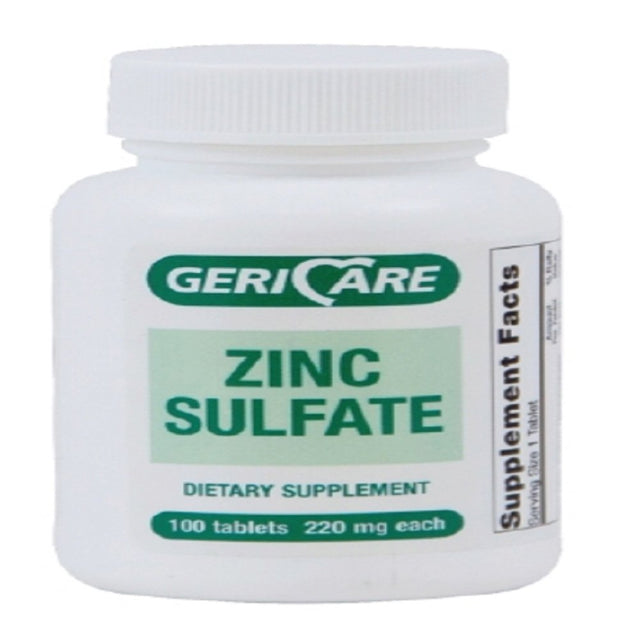 Gericare - Zinc Sulfate Supplement - 220 Mg Strength - Tablet - 60 per Bottle
