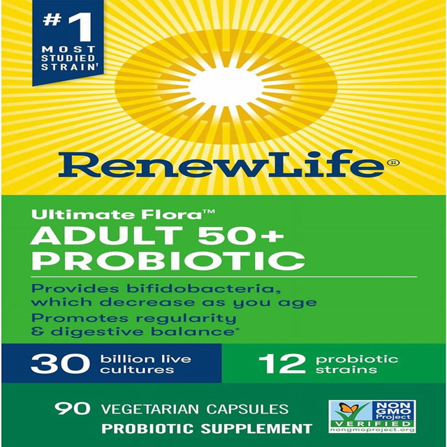 Renew Life Ultimate Flora Adult 50+ Probiotic 30 Billion Cfu 90 Veg Caps