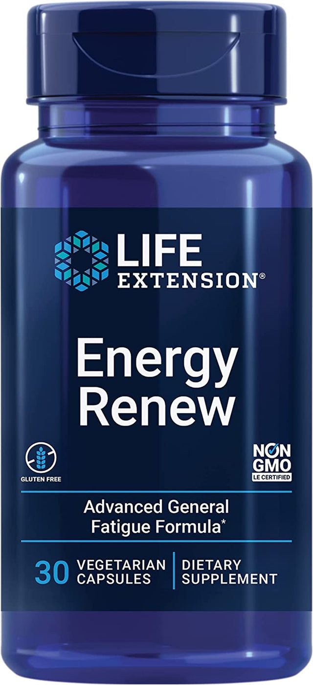 Life Extension Energy Renew 200Mg - French Oak Wood Extract Supplement for Healthy Energy Production and Immune Support - Non-Gmo, Gluten Free, Vegetarian - 30 Capsules