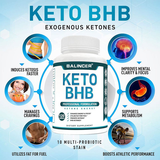 Balincer Premium Keto Diet Pills - Utilize Fat for Energy with Ketosis - Boost Energy & Focus, Manage Cravings, Support Metabolism - Keto Bhb Supplement for Women & Men