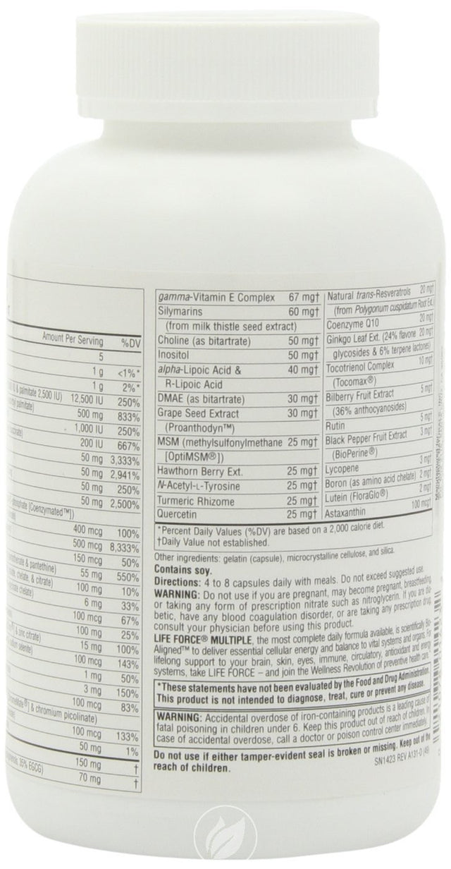 Life Force Capsules 180 Caps by Source Naturals, Pack of 2