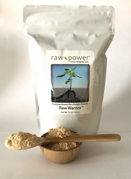 Raw Warrior Brown Rice Protein Powder, Raw Power (16 Oz, Premium)