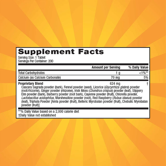 Nature'S Secret Super Cleanse Extra Strength Toxin Detox & Gentle Elimination Body Cleanse, Digestive & Colon Health Support - Stimulating Blend of 14 Herbs with Probiotics - 200 Count (Pack of 2)