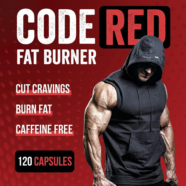 Enhanced Labs Code Red - Pure Fat Burner Supplement for Weight Loss and Fat Reduction - No Added Caffeine and Additives - Formula to Quicken Metabolism and Appetite Suppression - 120 Capsules