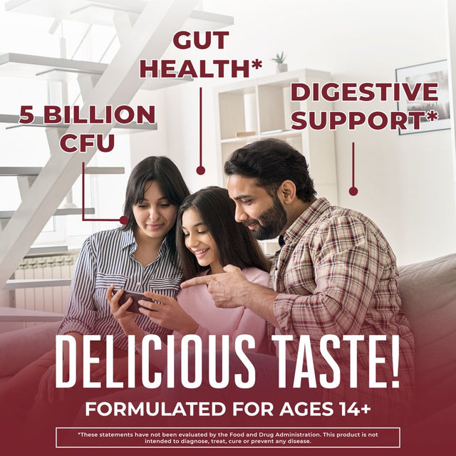 Maryruth'S | USDA Organic Adult Probiotic Gummies for Men & Women | 5 Billion CFU | Digestive & Gut Health Supplement | Strawberry | Vegan, Non-Gmo | 60 Count