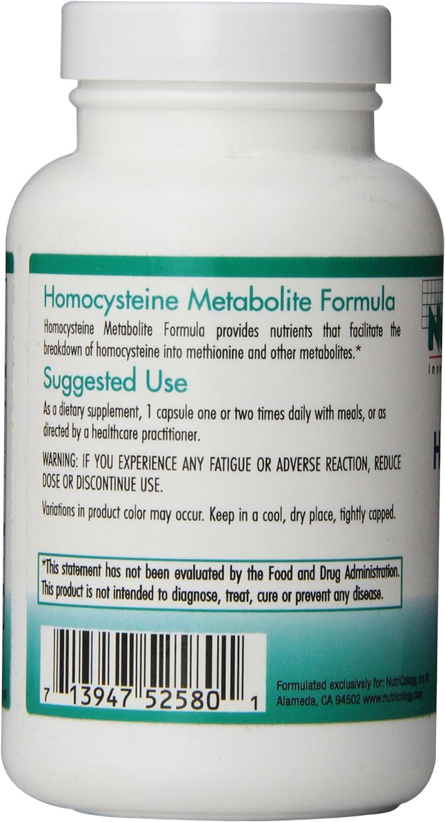 Nutricology Homocysteine Metabolite, Vegicaps, 90-Count