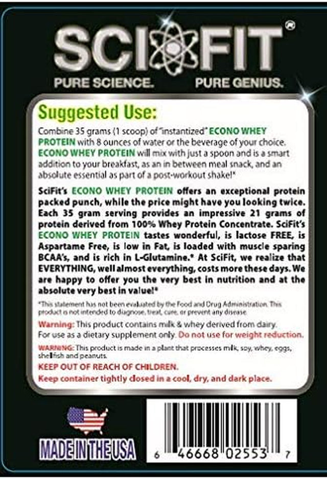 Scifit Whey Protein, Vanilla, 2-Pound Tub