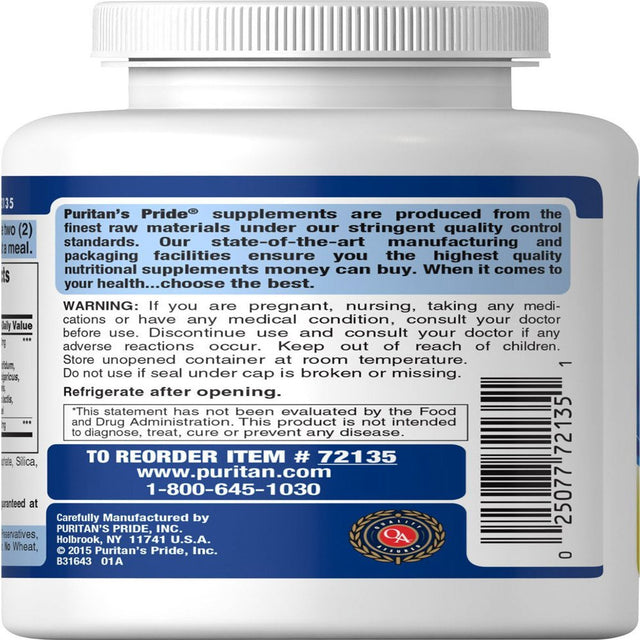 Puritan'S Pride Probiotic 10 (20 Billion Active Cultures) 120 Capsules