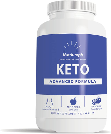 Nutriumph Keto BHB Exogenous Ketones | Keto Diet Pills | Advanced Ketone Supplement for Women & Men | BHB Salts, Apple Cider Vinegar, Garcinia Cambogia & Digestive Enzymes - 30 Day Supply
