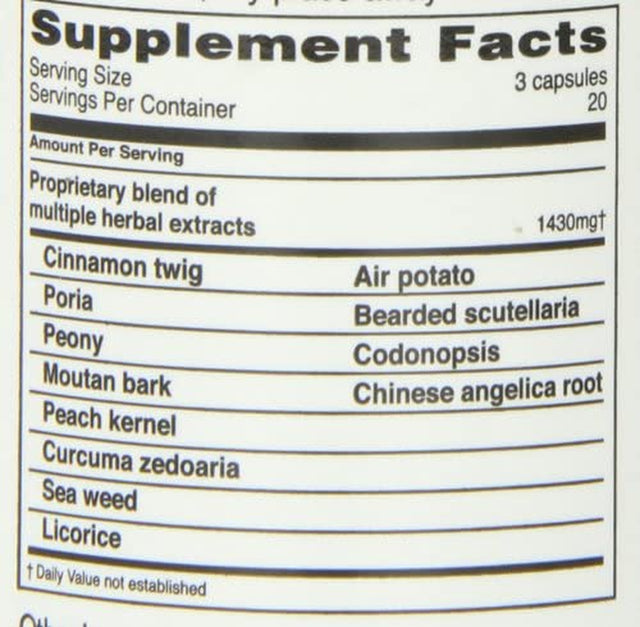 Balanceuticals Ovary & Uterus Clean, 500 Mg Dietary Supplement Capsules, 60-Count Bottle