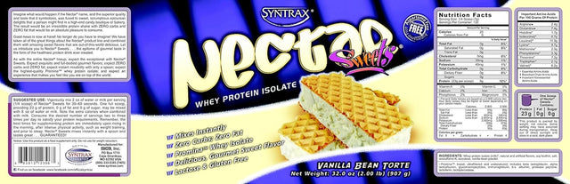 Nectar Sweets, Vanilla Bean Torte, 2 Pounds