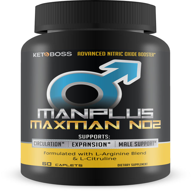 Manplus Maxman N02 - L-Citruline Male Support Formula - Enhanced Male Function - Powerful Muscle Pumps - Increased Blood Flow - Powerful Gym Time and Powerful Bed Time - Take It to the Next Level