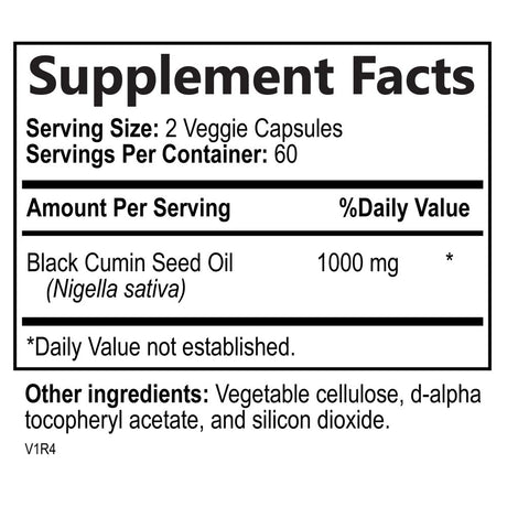Premium Black Seed Oil Capsules 1000Mg - Vegan Cold-Pressed Nigella Sativa Black Seed Oil, Nature'S Pure Black Cumin Seed Oil for Immune, Hair and Brain Support, Non-Gmo - 60 Capsules