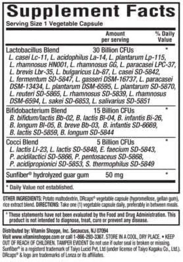 Probiotic for Women - 50 Billion Cfus - Supports Digestive & Vaginal Health (30 Vegetable Capsules)