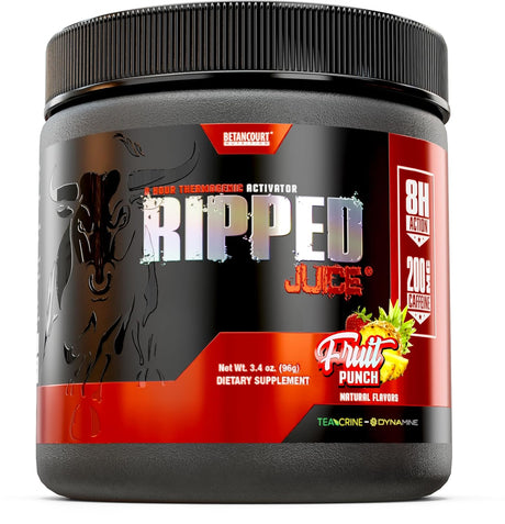 Betancourt Nutrition Ripped Juice Powder | Thermogenic Activator & Nootropic Support | Energy, Focus, Aerobic Performance | 30 Servings (Fruit Punch)