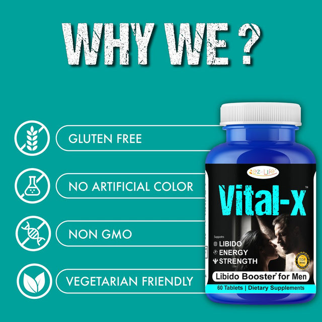 Male Testosterone Booster, Enhance Energy, Muscle Growth Vitality, Optimize Performance and Confidence 60 Tablets