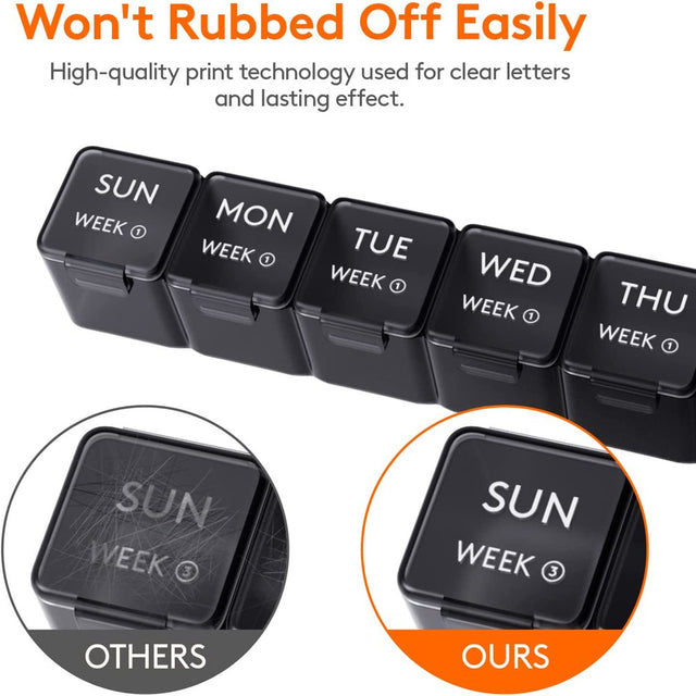 Lifewit Monthly Pill Organizer, 28 Day Pill Box, 4 Weeks One Month Pill Cases, Large Compartments