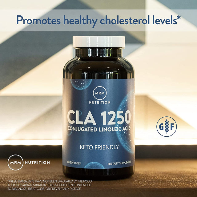 MRM Nutrition CLA 1250 | Keto Friendly | 80% CLA High Potency | 1000Mg CLA per Capsule | Healthy Fats | Gluten-Free | 30 Servings