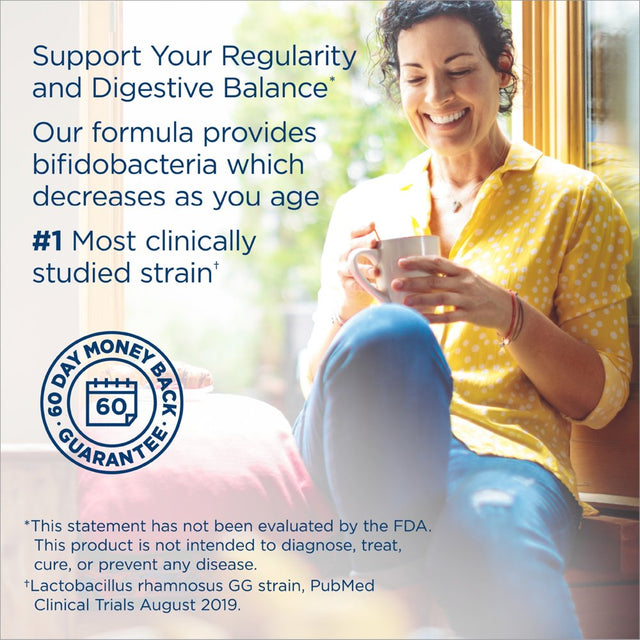 Renew Life Adult 50+ Probiotic Supplement Capsules, Unisex, 30 Billion CFU, 30 Count