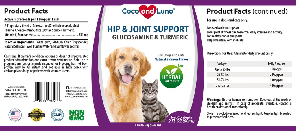 Dog & Cat Hip & Joint Support - Coco & Luna