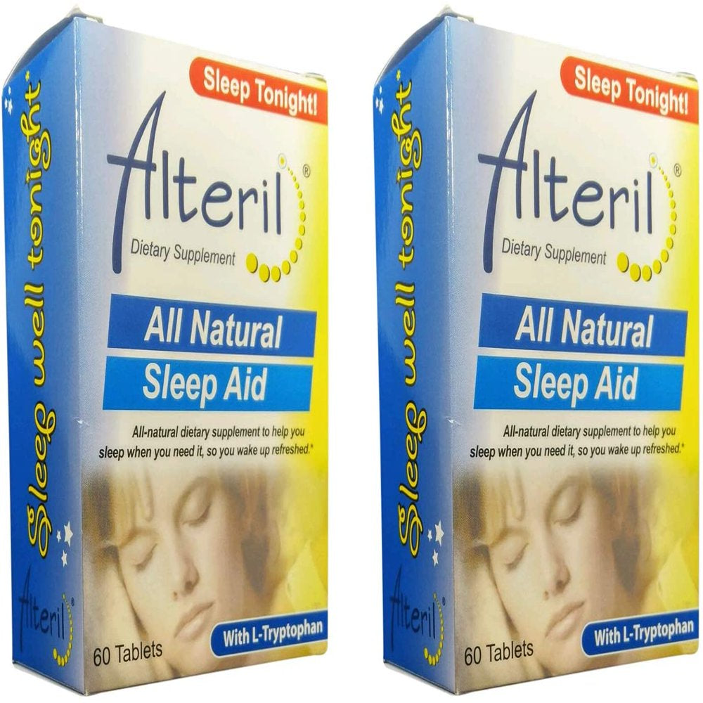 Alteril Sleep Aid - All Natural - 60 Tablets (2-Pack)