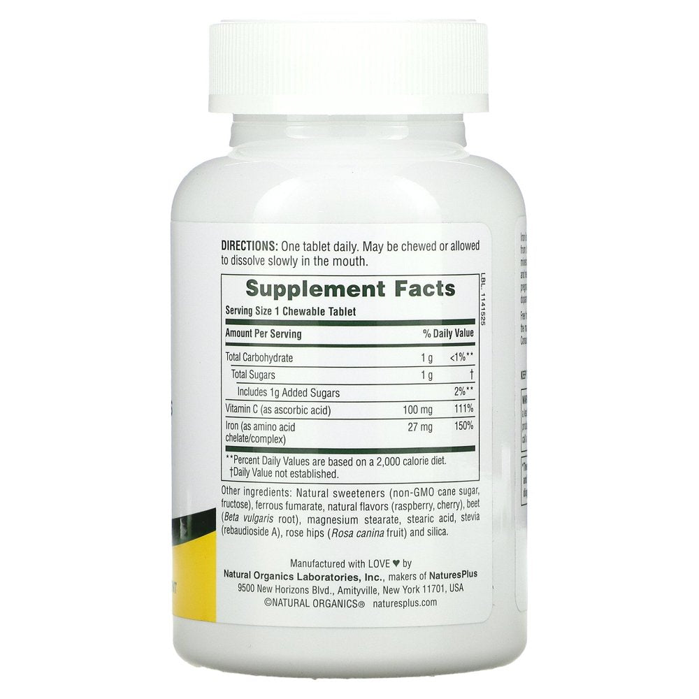 Chewable Iron 90 Tabs | Nature's Plus - Energy & Wellbeing