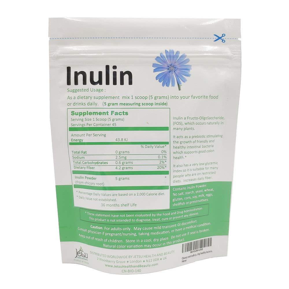 Inulin Food Sources Organic Chicory Root Inulin Powder - 8oz