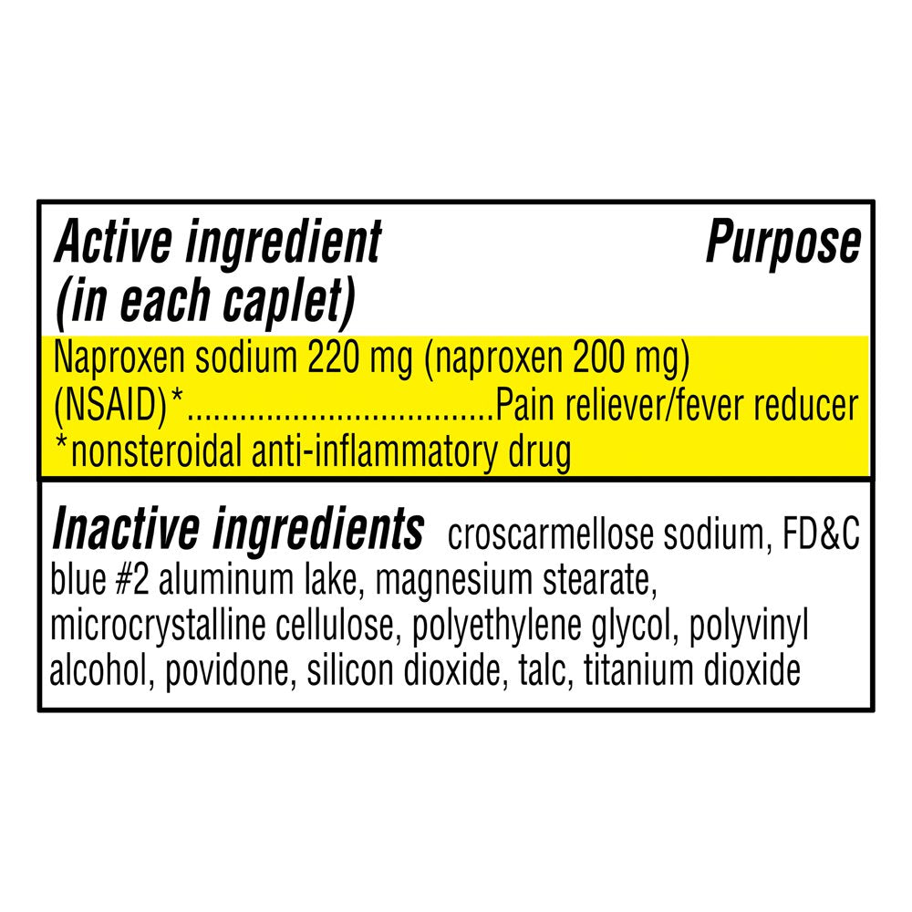 Equate Naproxen 220mg - 100 Count Pain & Fever Relief