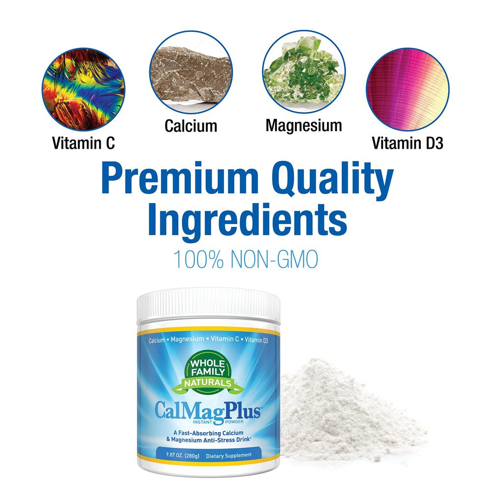 Calcium Magnesium Powder Supplement - Calmag plus with Vitamin C & D3 ...