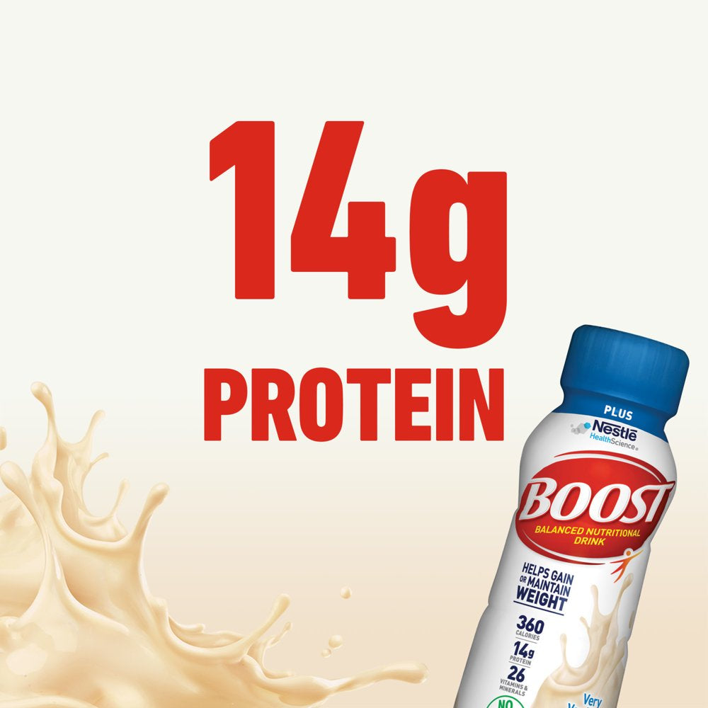 BOOST plus Ready to Drink Nutritional Drink, Very Vanilla Nutritional ...