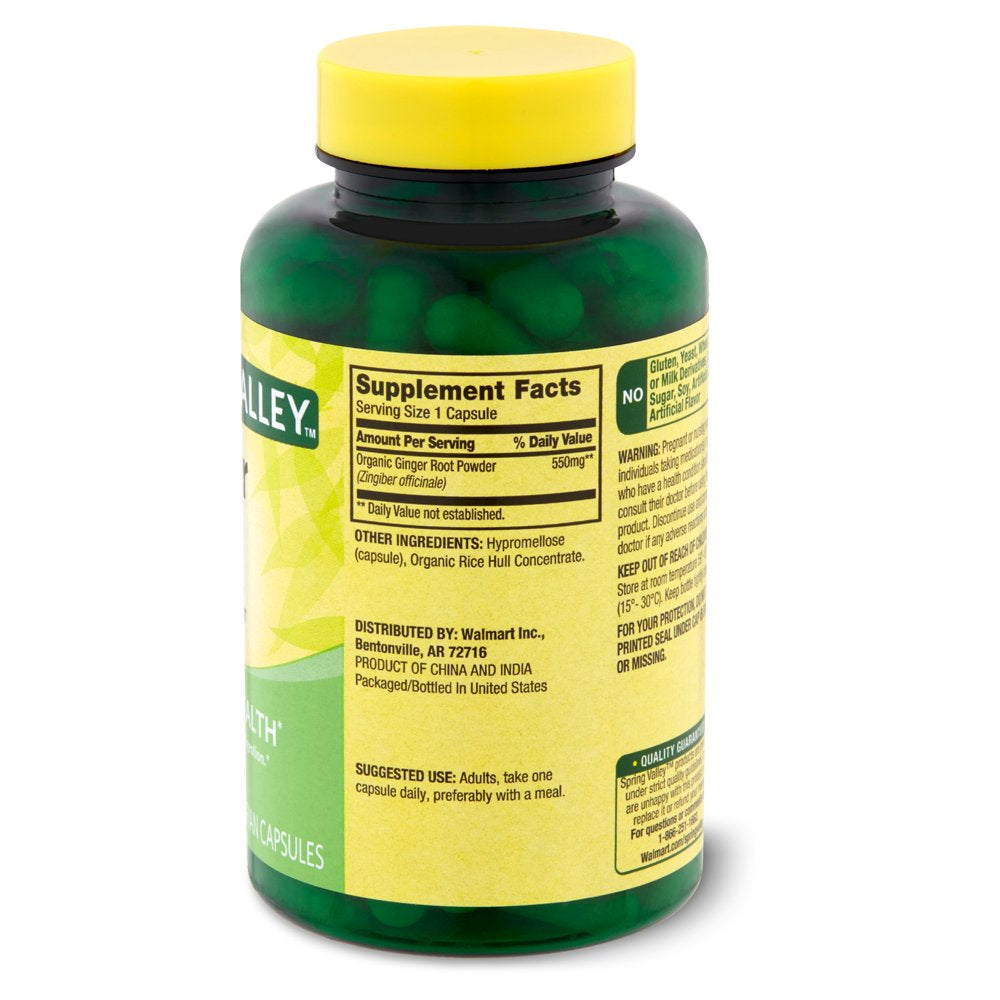 Spring Valley Root Powder Spring Valley Ginger Root Digestive Health Dietary Supplement Capsules ...