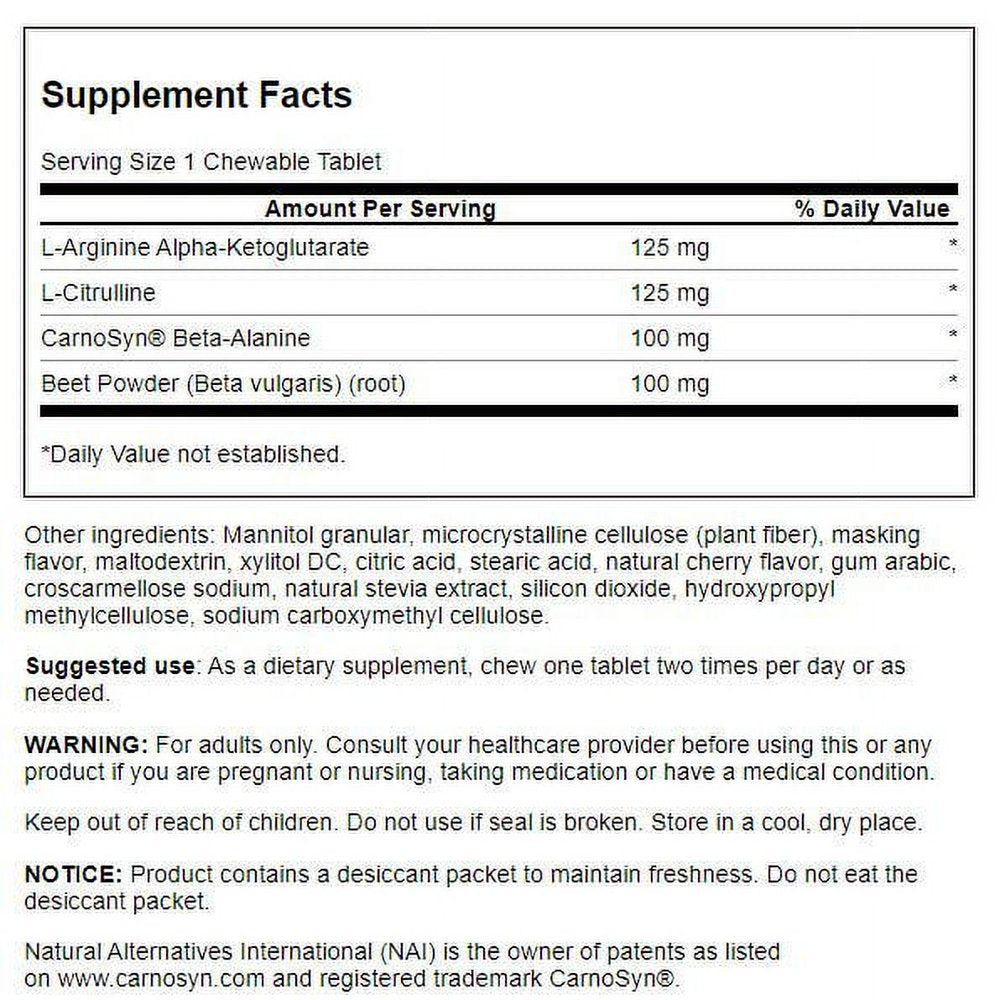 Swanson Beet Root No+ Fast-Acting 60 Chewable Tablets | VitaShop NZ
