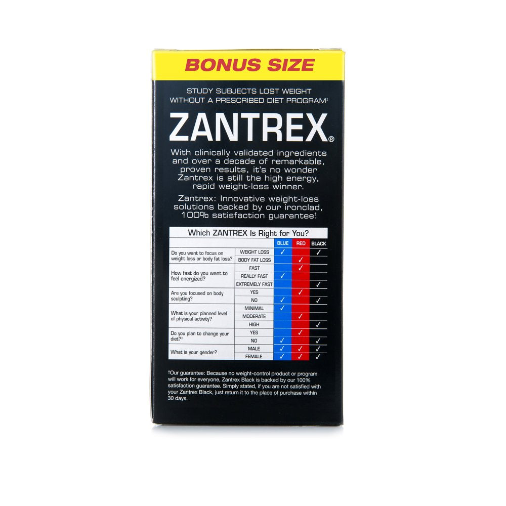 Zantrex Zantrex Black Rapid Release Weight Loss Supplement, 84 Capsules ...