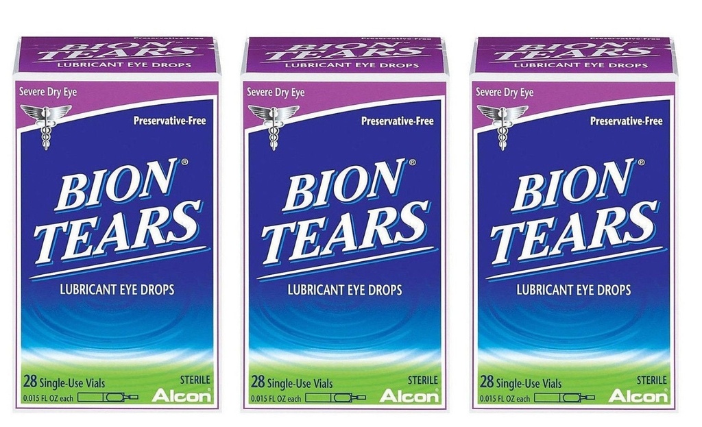 Bion Tears Lubricant Eye Drops, Single-Use Vials - 84 Count | VitaShop NZ