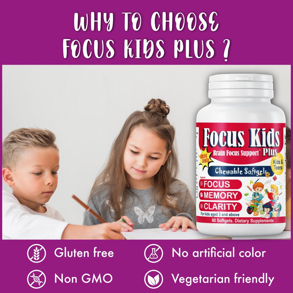 Brain Focus Vitamins for Kids, Kids Brain Booster Supplements, Focus ...
